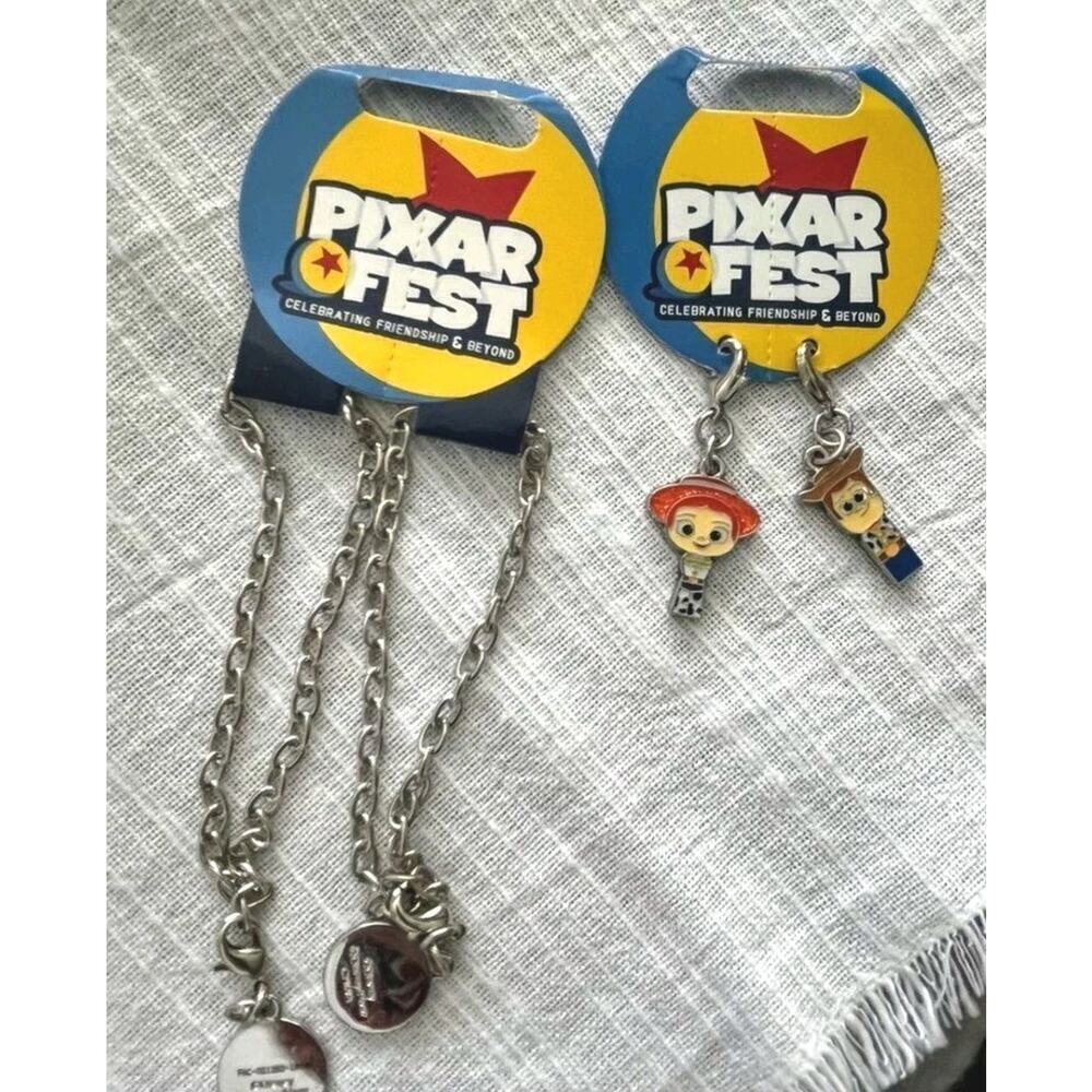 Jessie & Woody Toy Story BFFs Disney Clip on Add a Charm Bracelet Set